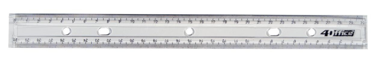 Лінійка пластикова 4OFFICE (4-354), 30 см., прозора